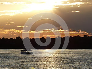 Sunset on the Zambezi, Victoria Falls