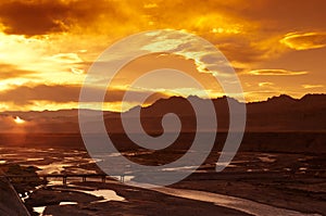 Sunset in Zanda, Tibet