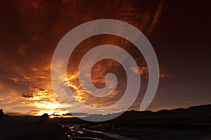 Sunset in Zanda, Tibet