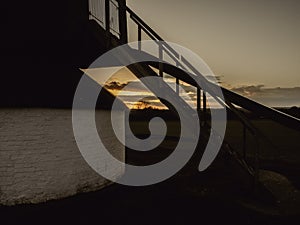 Sunsetting Pitstone windmill Ivinghoe landmark