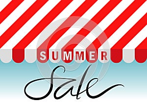 Sunshade with Summer Sale Text