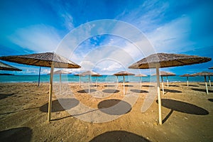 Sunshades on the beach