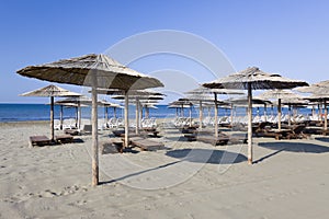 Sunshades on the beach