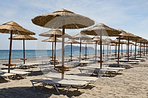 Sunshades on the Beach