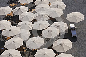 Sunshades on the terrace