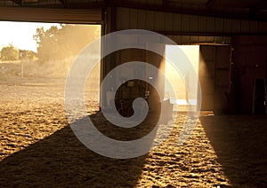 Sunshine through a barn door