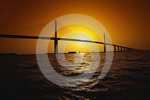 Sunshine Bridge over ocean, FL