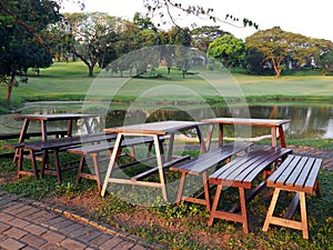 Sunshine day in a golf grass field