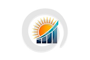 Sunshine Finance Bar Results Vector illustration