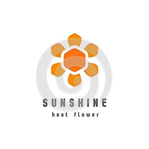 Sunshine flower logo template