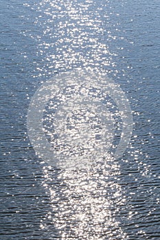 Sunshine glare on water surface