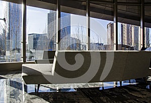 Sunshine in the hotel lobby