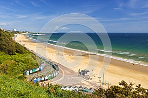 Bournemouth beach, pier, sea and sand photo