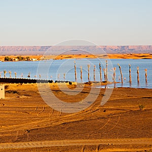 sunshine in the lake yellow desert of morocco sand and dune