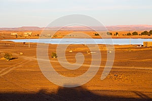 sunshine in the lake yellow morocco sand dune