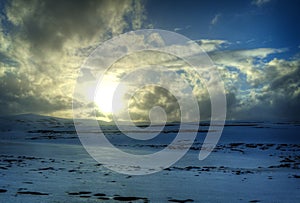 Sunshine in Norwegian mountains