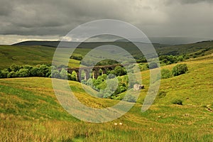 Sunshine and rain, Dentdale, Yorkshire