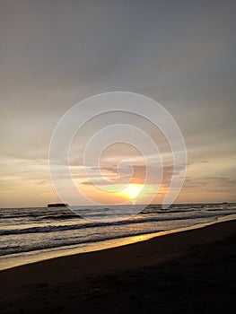 Sunshine in rhe beach indonesia photo