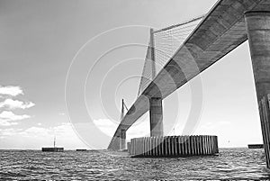 Sunshine Skyway Bridge, Black And White