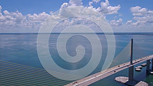 Sunshine Skyway Bridge, Florida, Tampa Bay, Aerial View, Amazing Landscape