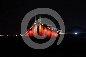 Sunshine Skyway Bridge Lit Up - 1