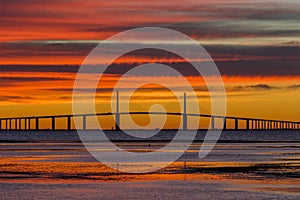 Sunshine Skyway Bridge at Sunrise