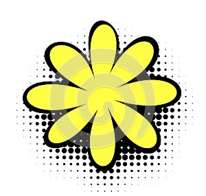 Sunshine Yellow Pop Art Flower