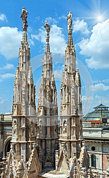 The sunshiny Milan Cathedra roof