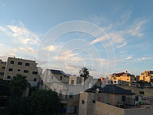 sunsit time nice view of clouded