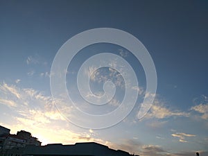 sunsit time nice view of clouded