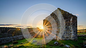 Sunstar on Black Middens Bastle House