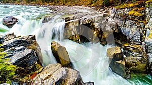 Sunwapta Falls in Jasper National Park in Alberta, Canada