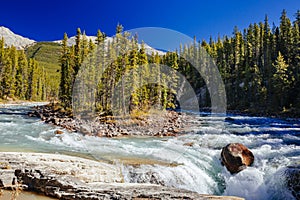 Sunwapta Falls, Jasper National Park in Alberta, Canada photo