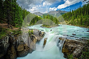 Sunwapta Falls in Jasper National Park, Canada