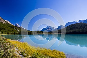 Sunwapta Lake, Jasper National Park in Alberta, Canada