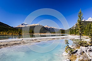 Sunwapta River, Jasper National Park in Alberta, Canada