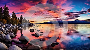 sunwater lake tahoe sunset