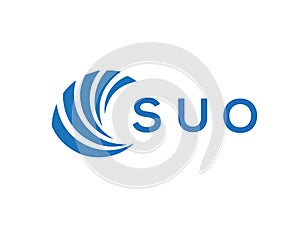 SUO letter logo design on white background. SUO creative circle letter logo concept photo