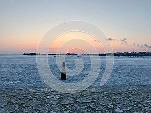 Suomenlinna, Finland, February 2018 - A large body of water