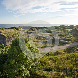 Suomenlinna fortress landscape in Helsinki, Finland