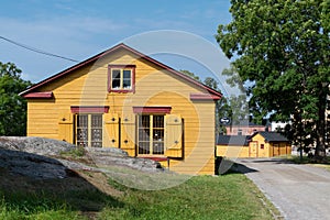 Suomenlinna Sveaborg wood house, Helsinki, Finland