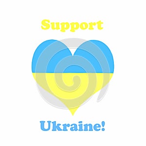 Support Ukraine flag colors illustration.