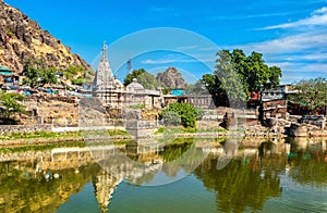 Suparshvanath Old Digamber Temple and Teliya Talav lake at Pavagadh Hill - Gujarat, India