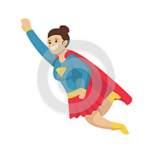 Super mom concept mascot design illustration