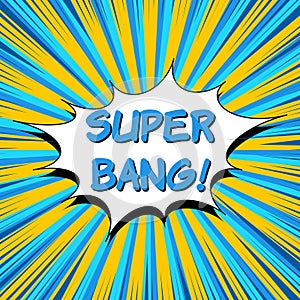 Super Bang comic wording concept