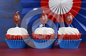 Super bowl cupcakes photo