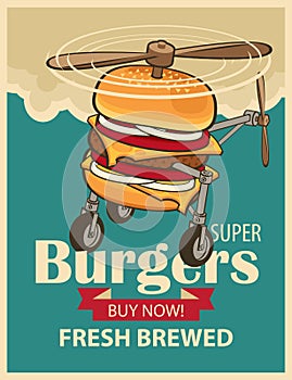 Super burger helicopter