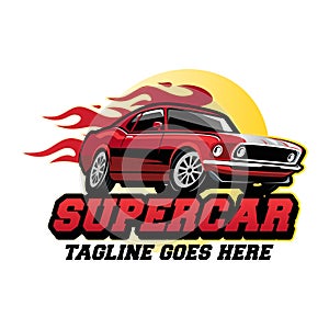 Super car creative logo template design inspiration