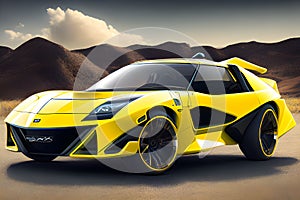 Super Car of The Future and generated ai