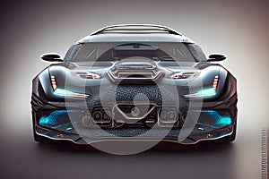 Super Car of The Future and generated ai photo
